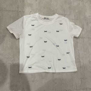 NEW Sunday Stevens Eyelash T-Shirt